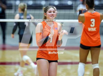 Thumbnail 3 in Johnson City vs. Wink (UIL 2A Volleyball Division I Final) photogallery.