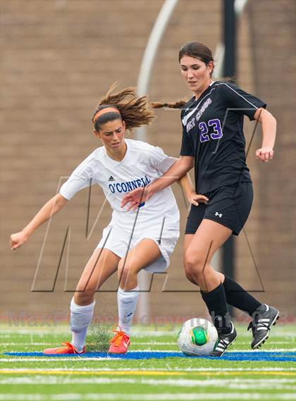 Thumbnail 2 in  Academy of the Holy Cross vs Bishop O'Connell (WCAC Semifinal) photogallery.
