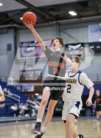 Thumbnail 2 in Mt. Blue vs. Gardiner (Capital City Hoops Classic) photogallery.