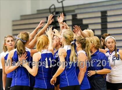 Thumbnail 1 in East Lincoln vs North Lincoln (SPC Volleyball Championship Finals) photogallery.