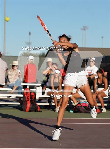 Thumbnail 2 in The Woodlands vs Memorial (UIL Class 6A Team Tennis Semifinal) photogallery.