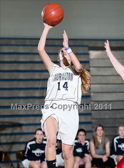 Thumbnail 2 in Lauralton Hall vs Pomperaug (SWC Semifinal) photogallery.