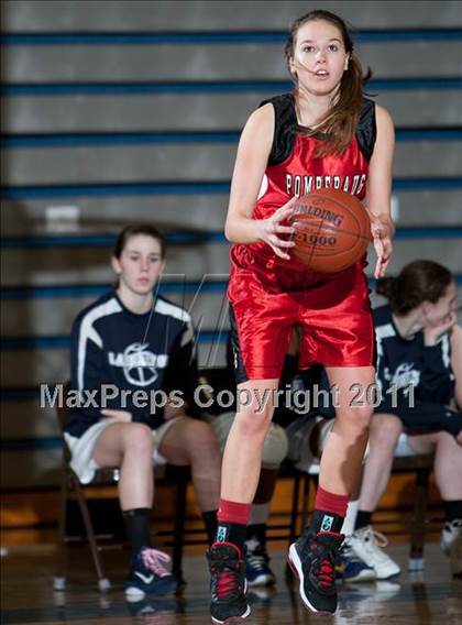 Thumbnail 2 in Lauralton Hall vs Pomperaug (SWC Semifinal) photogallery.