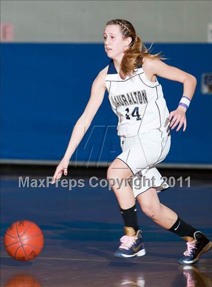 Thumbnail 1 in Lauralton Hall vs Pomperaug (SWC Semifinal) photogallery.