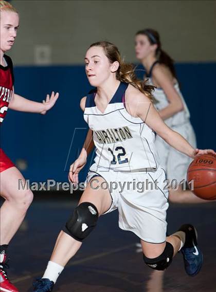 Thumbnail 2 in Lauralton Hall vs Pomperaug (SWC Semifinal) photogallery.