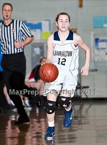 Thumbnail 1 in Lauralton Hall vs Pomperaug (SWC Semifinal) photogallery.