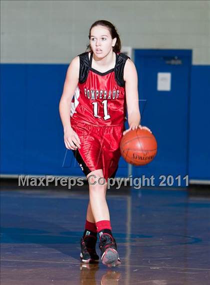 Thumbnail 1 in Lauralton Hall vs Pomperaug (SWC Semifinal) photogallery.