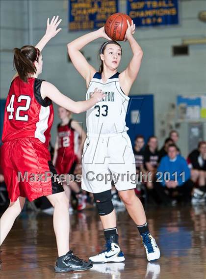 Thumbnail 1 in Lauralton Hall vs Pomperaug (SWC Semifinal) photogallery.