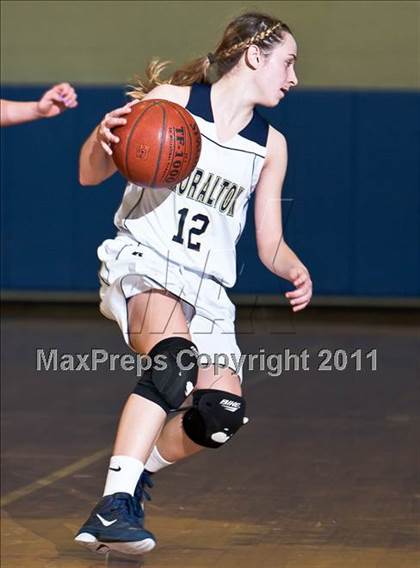 Thumbnail 2 in Lauralton Hall vs Pomperaug (SWC Semifinal) photogallery.