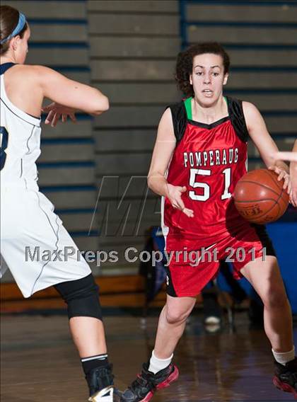 Thumbnail 1 in Lauralton Hall vs Pomperaug (SWC Semifinal) photogallery.