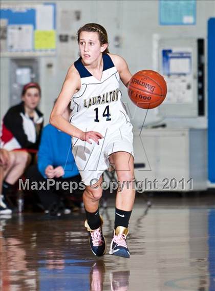 Thumbnail 2 in Lauralton Hall vs Pomperaug (SWC Semifinal) photogallery.