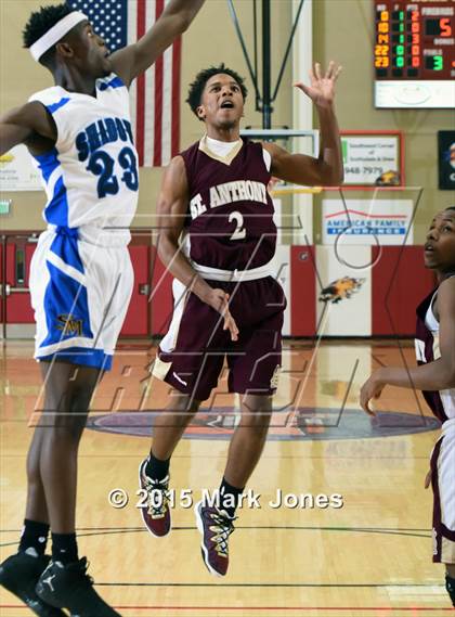 Thumbnail 3 in Shadow Mountain  vs St. Anthony (Hoophall West Invitational) photogallery.