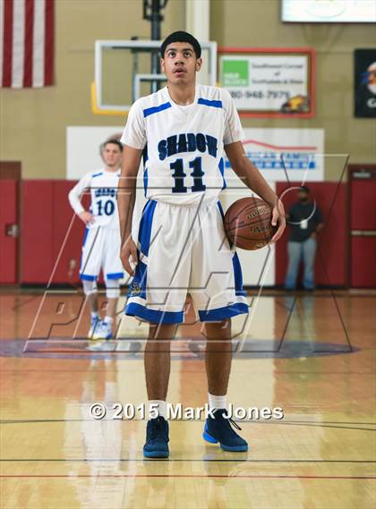 Thumbnail 3 in Shadow Mountain  vs St. Anthony (Hoophall West Invitational) photogallery.