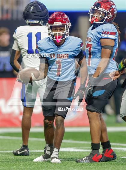 Thumbnail 2 in Burke County vs. Carver (GHSA 2A Championship) photogallery.