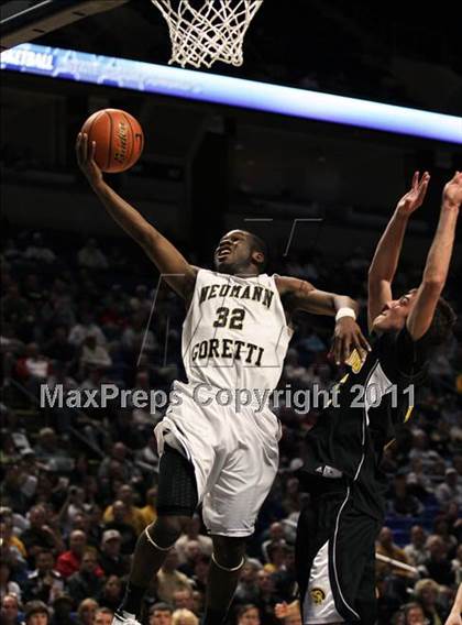 Thumbnail 2 in Sts. Neumann & Goretti vs. Montour (PIAA Class AAA Final) photogallery.