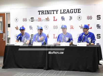 Thumbnail 1 in Trinity League Baseball Media Day - Santa Margarita photogallery.