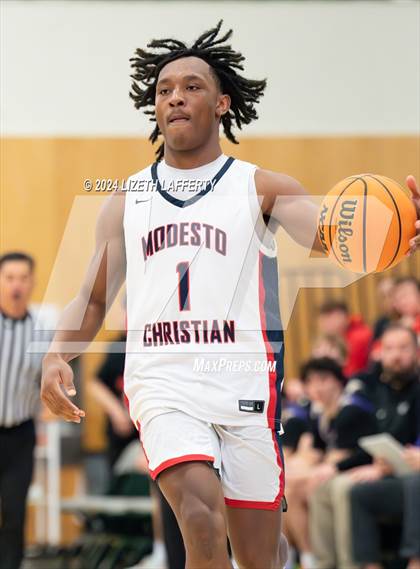 Thumbnail 1 in Notre Dame Prep vs Modesto Christian (MLK Classic) photogallery.