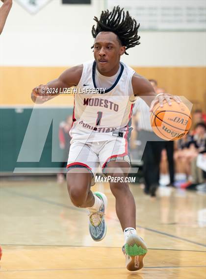 Thumbnail 3 in Notre Dame Prep vs Modesto Christian (MLK Classic) photogallery.