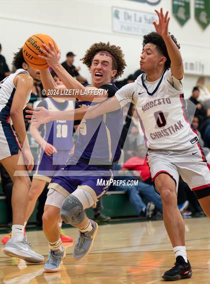 Thumbnail 3 in Notre Dame Prep vs Modesto Christian (MLK Classic) photogallery.