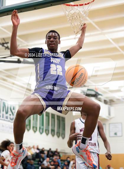 Thumbnail 1 in Notre Dame Prep vs Modesto Christian (MLK Classic) photogallery.