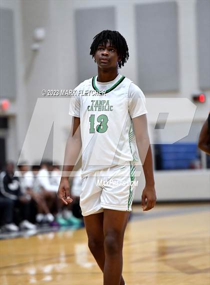 Thumbnail 1 in Tampa Catholic vs Mainland (The First Academy Invitational) photogallery.