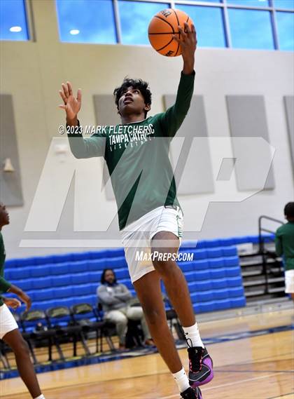 Thumbnail 1 in Tampa Catholic vs Mainland (The First Academy Invitational) photogallery.