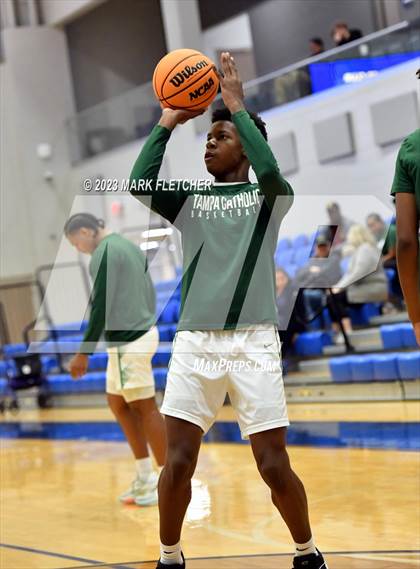 Thumbnail 1 in Tampa Catholic vs Mainland (The First Academy Invitational) photogallery.