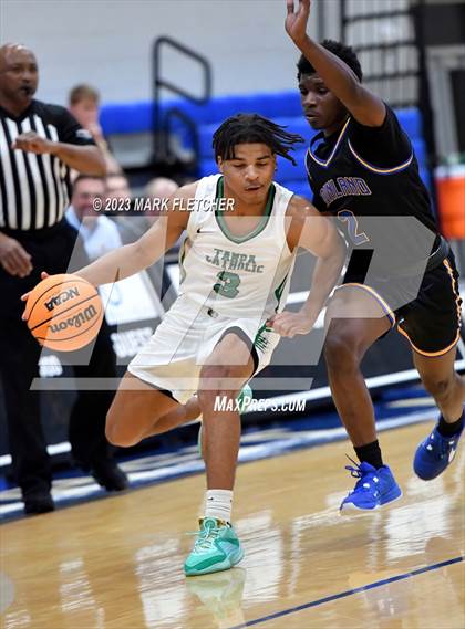 Thumbnail 1 in Tampa Catholic vs Mainland (The First Academy Invitational) photogallery.