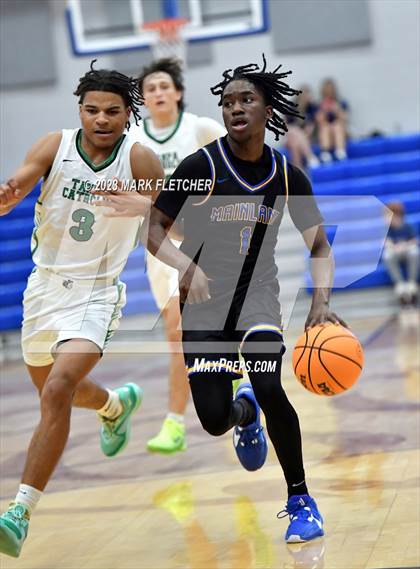 Thumbnail 2 in Tampa Catholic vs Mainland (The First Academy Invitational) photogallery.