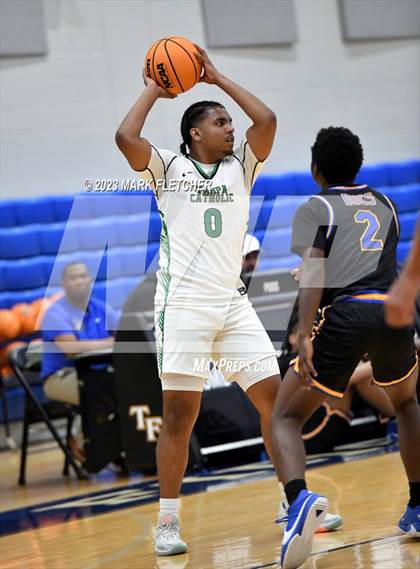 Thumbnail 2 in Tampa Catholic vs Mainland (The First Academy Invitational) photogallery.
