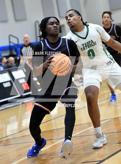 Thumbnail 3 in Tampa Catholic vs Mainland (The First Academy Invitational) photogallery.