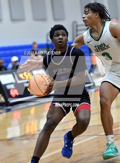 Thumbnail 3 in Tampa Catholic vs Mainland (The First Academy Invitational) photogallery.