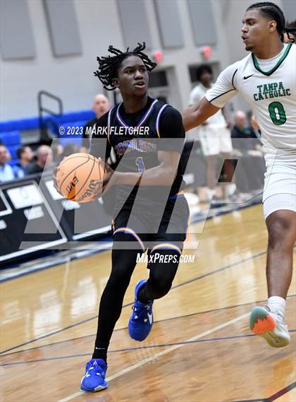 Thumbnail 2 in Tampa Catholic vs Mainland (The First Academy Invitational) photogallery.