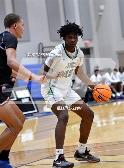 Thumbnail 3 in Tampa Catholic vs Mainland (The First Academy Invitational) photogallery.