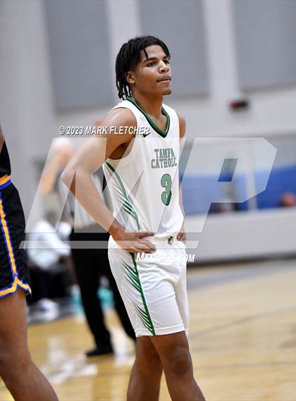 Thumbnail 2 in Tampa Catholic vs Mainland (The First Academy Invitational) photogallery.