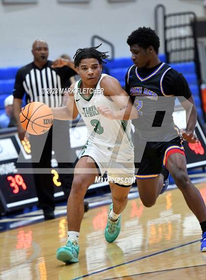 Thumbnail 3 in Tampa Catholic vs Mainland (The First Academy Invitational) photogallery.