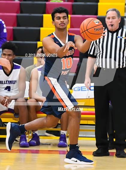 Thumbnail 1 in Rolling Hills Prep vs. Millennium (Hoophall West Tournament) photogallery.