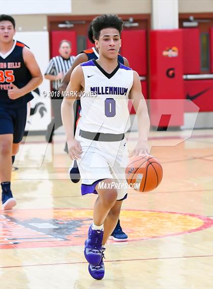 Thumbnail 2 in Rolling Hills Prep vs. Millennium (Hoophall West Tournament) photogallery.