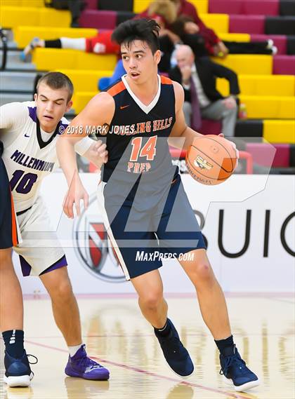 Thumbnail 2 in Rolling Hills Prep vs. Millennium (Hoophall West Tournament) photogallery.