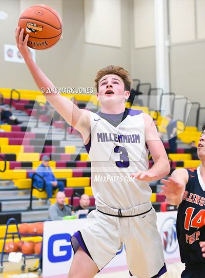 Thumbnail 1 in Rolling Hills Prep vs. Millennium (Hoophall West Tournament) photogallery.