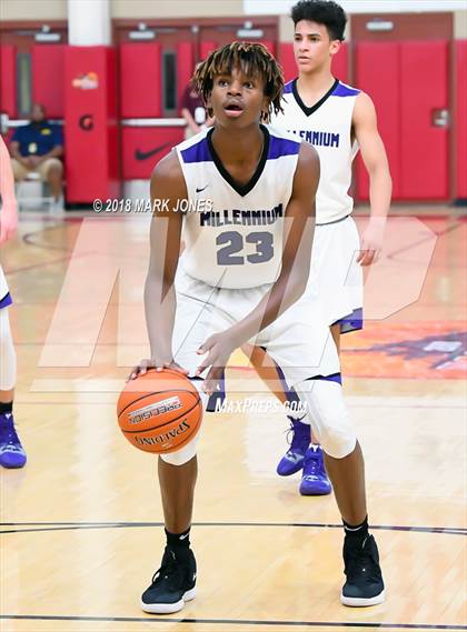 Thumbnail 2 in Rolling Hills Prep vs. Millennium (Hoophall West Tournament) photogallery.