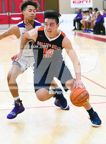 Thumbnail 3 in Rolling Hills Prep vs. Millennium (Hoophall West Tournament) photogallery.