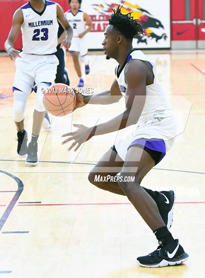 Thumbnail 2 in Rolling Hills Prep vs. Millennium (Hoophall West Tournament) photogallery.
