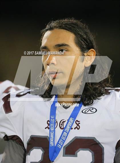 Thumbnail 3 in Animo Robinson vs. Sherman Oaks CES (CIF LACS 8-Man Final) photogallery.