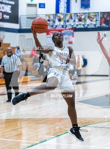 Thumbnail 2 in JV: Indianapolis Scecina Memorial @ Cathedral (City Alliance Tourney quarterfinal) photogallery.