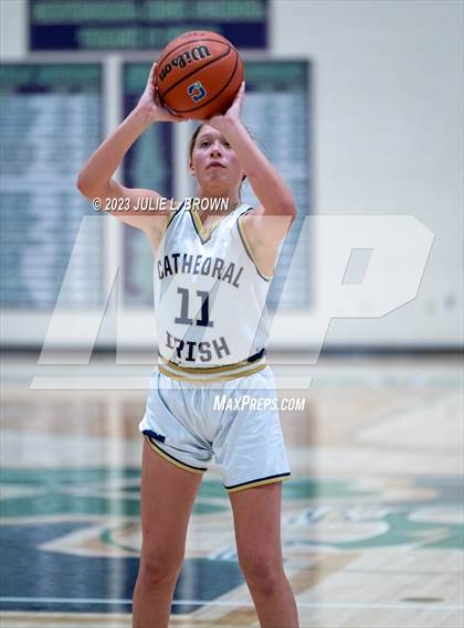 Thumbnail 2 in JV: Indianapolis Scecina Memorial @ Cathedral (City Alliance Tourney quarterfinal) photogallery.