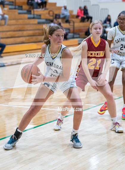Thumbnail 2 in JV: Indianapolis Scecina Memorial @ Cathedral (City Alliance Tourney quarterfinal) photogallery.