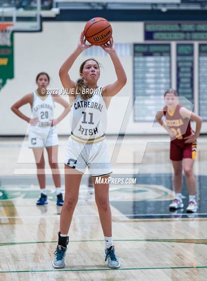 Thumbnail 2 in JV: Indianapolis Scecina Memorial @ Cathedral (City Alliance Tourney quarterfinal) photogallery.