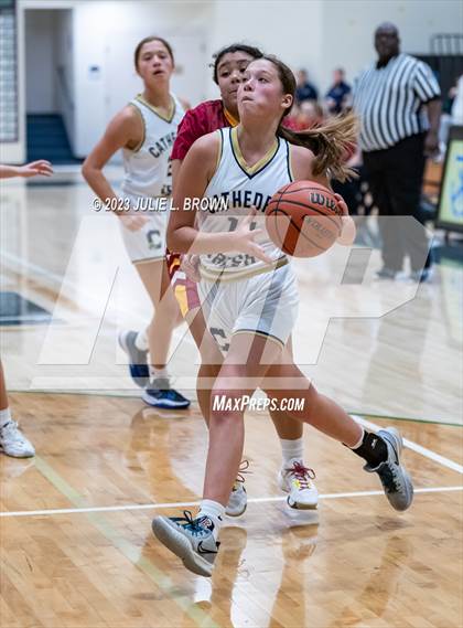 Thumbnail 1 in JV: Indianapolis Scecina Memorial @ Cathedral (City Alliance Tourney quarterfinal) photogallery.