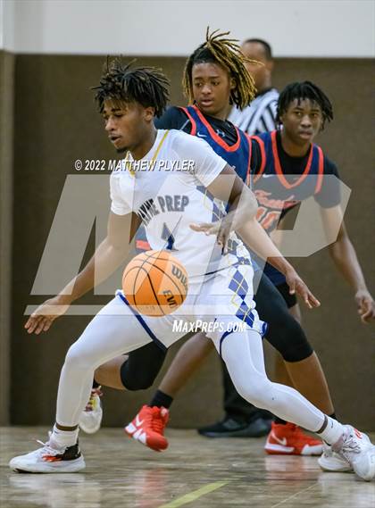 Thumbnail 1 in Freedom Christian Academy vs. Wayne Preparatory Academy (Ike Levy Veterans Basketball Tournament) photogallery.